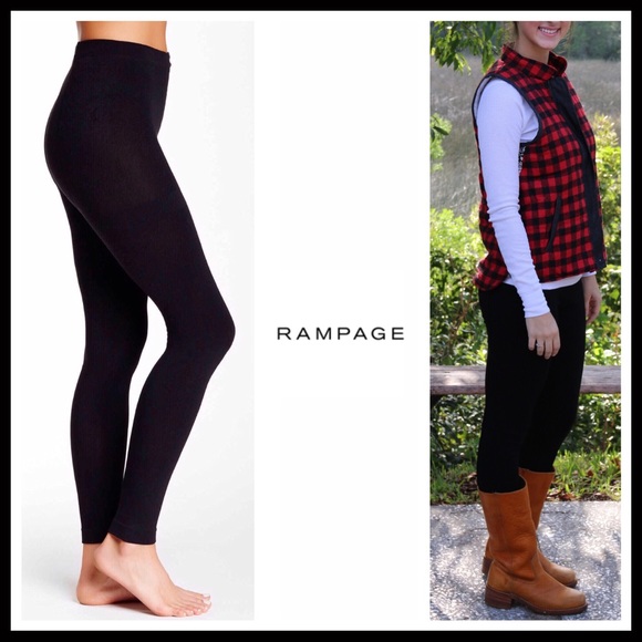 Rampage Accessories - RAMPAGE PLUSH LEGGINGS PANTS STYLE Rampage Accessories - RAMPAGE PLUSH LEGGINGS PANTS STYLE